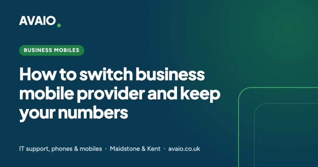 How to switch business mobile provider and keep your numbers